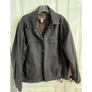 Northeast Outfitters Workwear Canvas Jacket Flannel Lined Mens L Charcoal